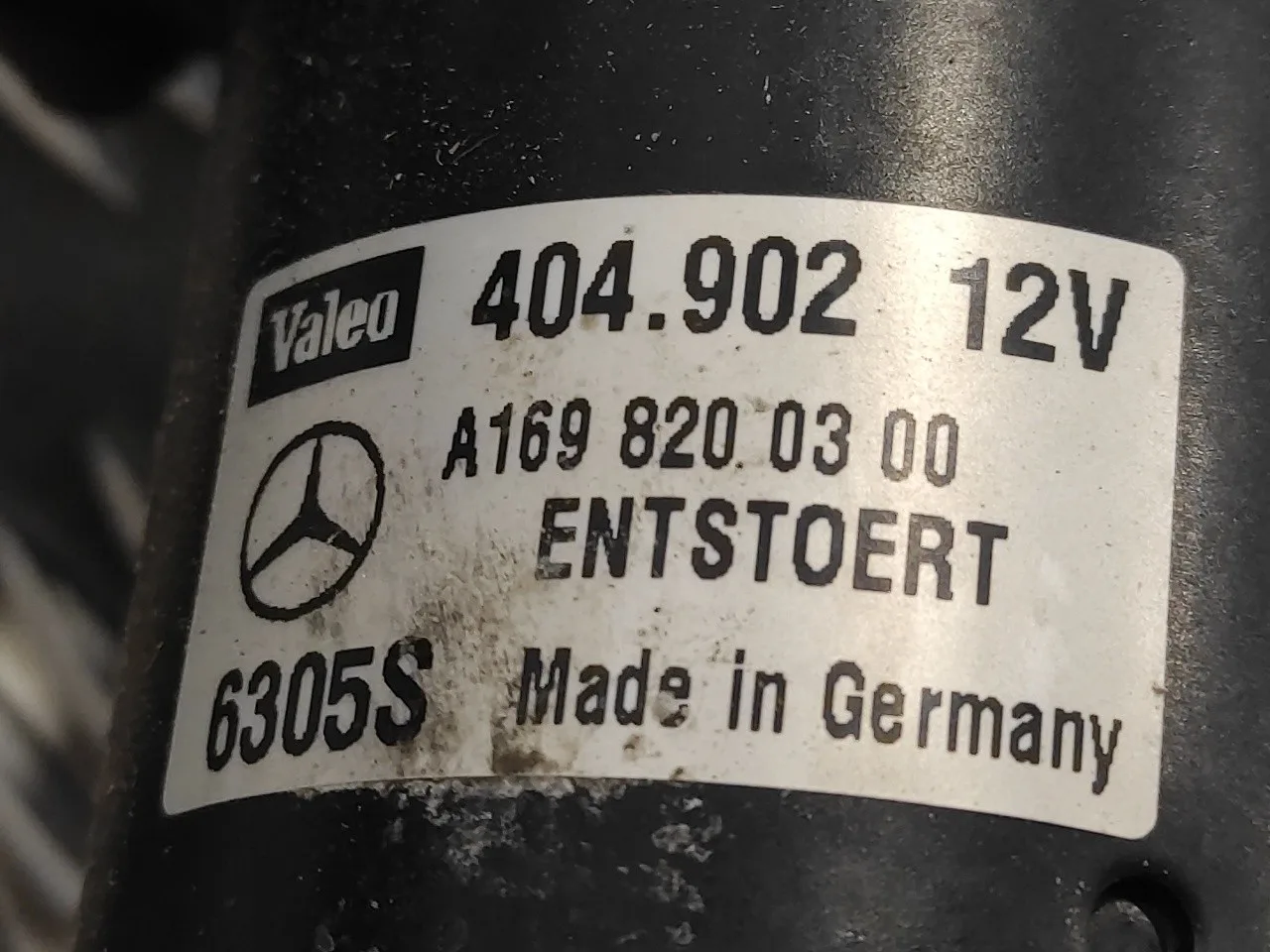 Motor Limpia Delantero para Mercedes-Benz Clase A (W169)