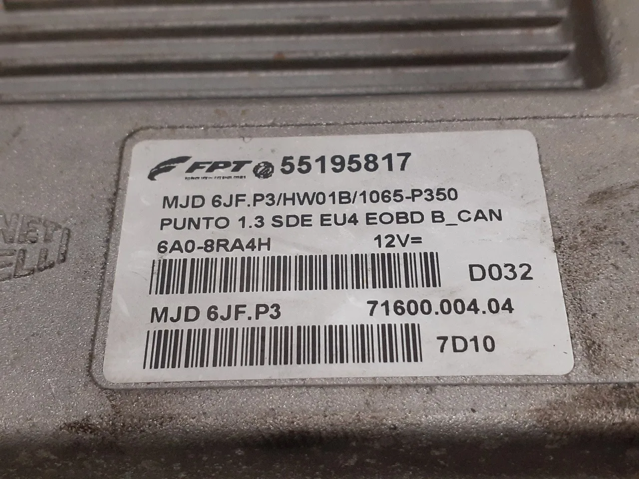 Centralita Motor Uce para Fiat Punto Berlina (188)
