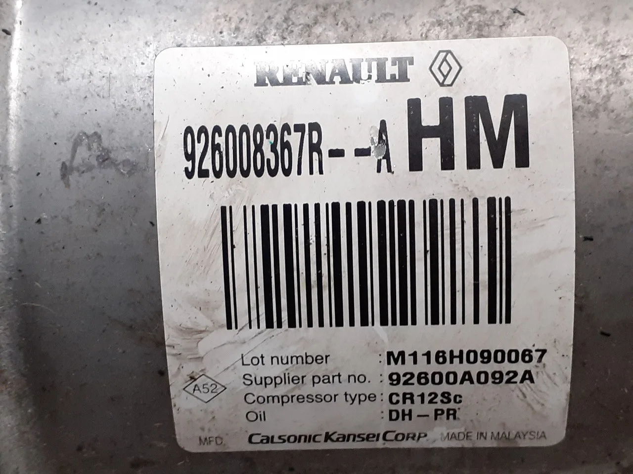 Compresor Aire Acondicionado para Dacia Duster Ii
