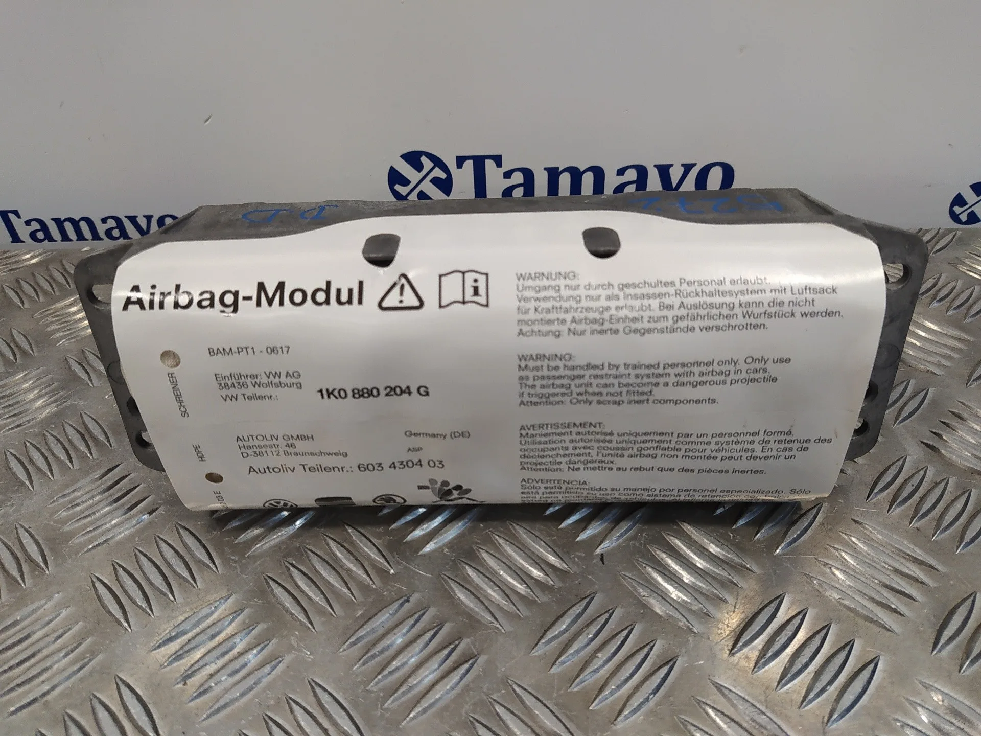 Airbag Delantero Derecho para Volkswagen Golf V Berlina (1K1)