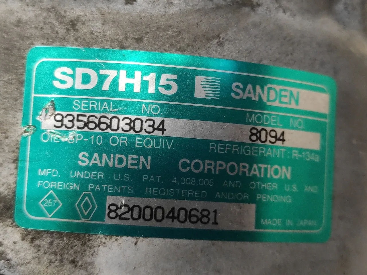 Compresor Aire Acondicionado para Volvo S40 Berlina