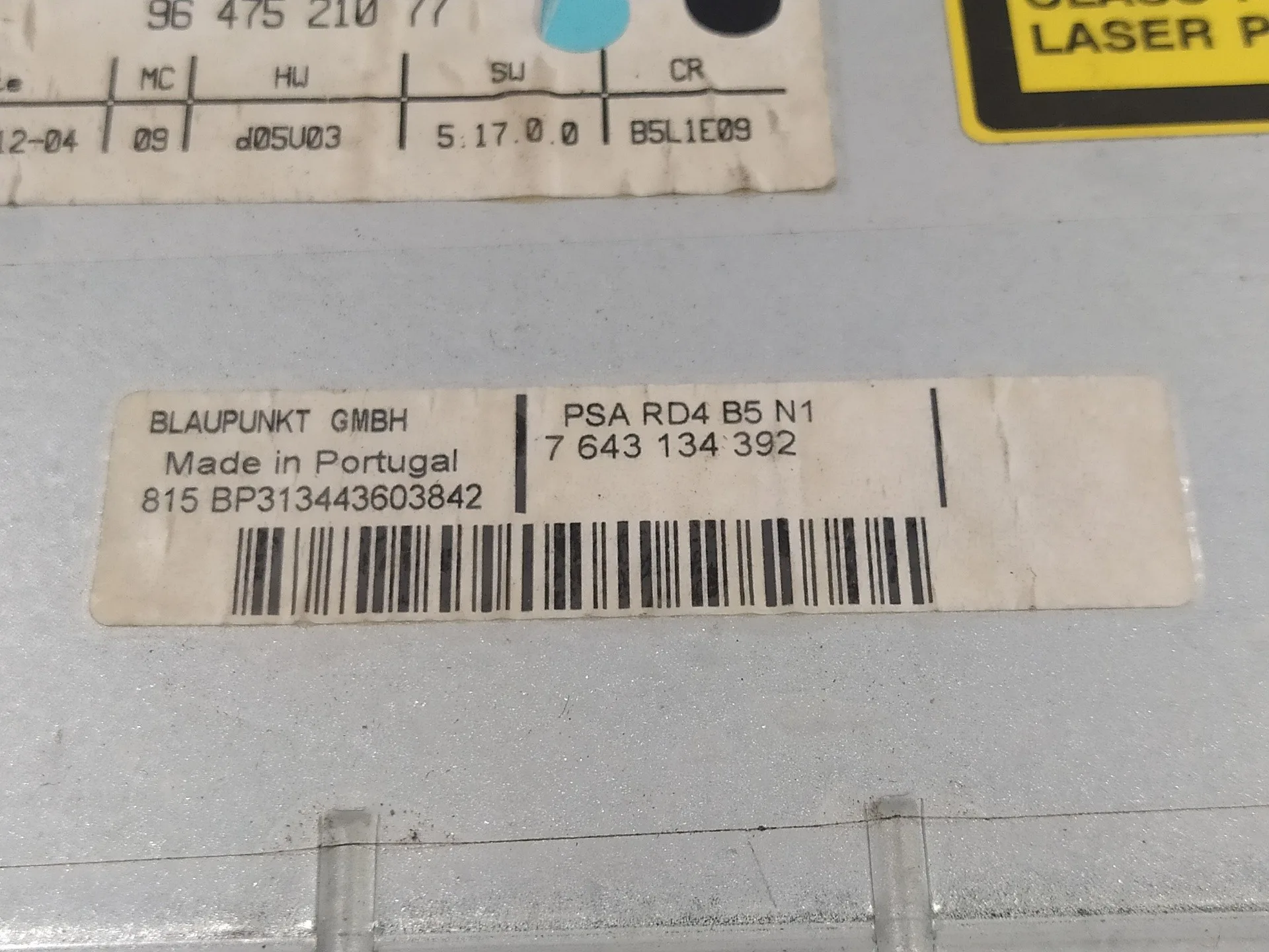 Sistema Audio / Radio Cd para Citroën C4 Berlina