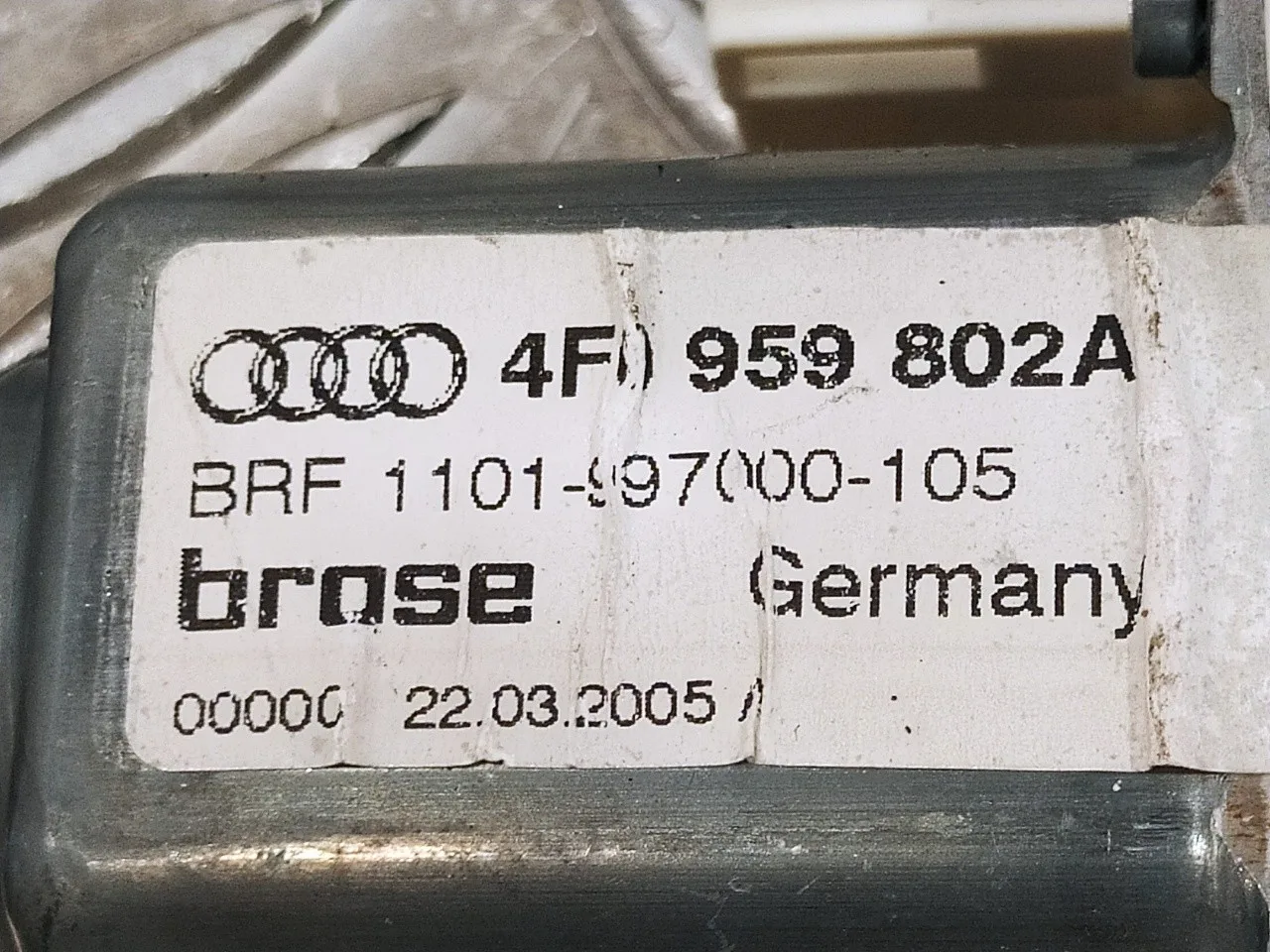Elevalunas Trasero Derecho para Audi A6 Berlina (4F2)