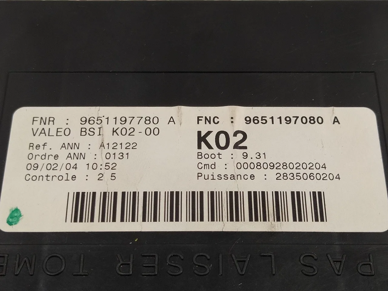 Caja Reles / Fusibles para Peugeot 307 (S1)