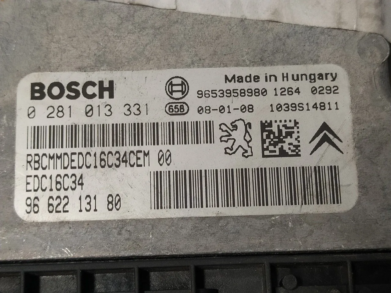 Centralita Motor Uce para Peugeot 207