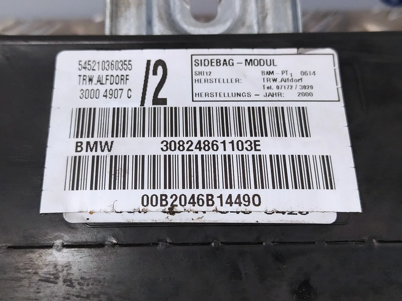 Airbag Lateral Delantero Izquierdo para Bmw Serie 3 Coupe (E46)