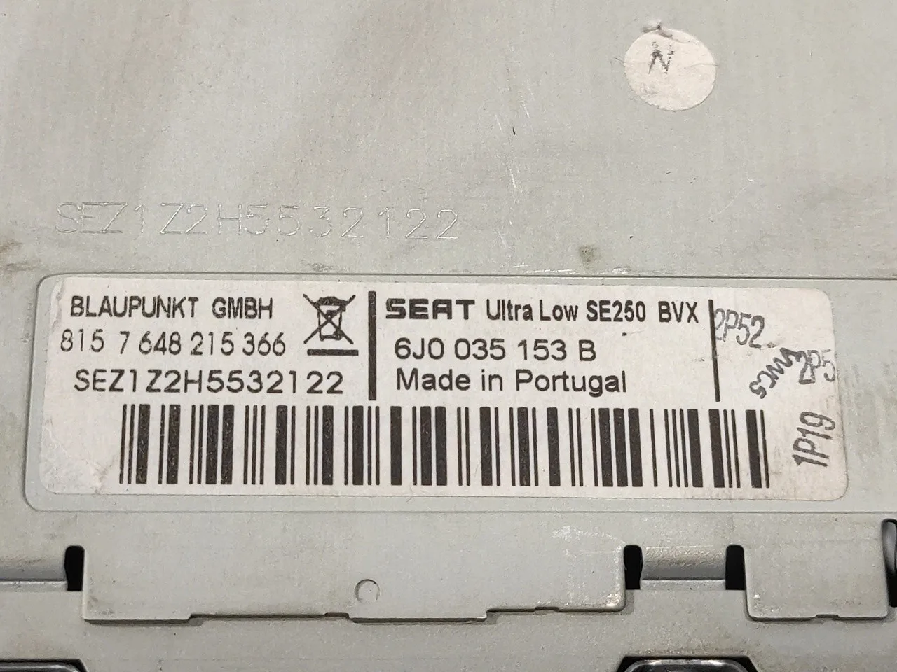 Sistema Audio / Radio Cd para Seat Ibiza (6J5)