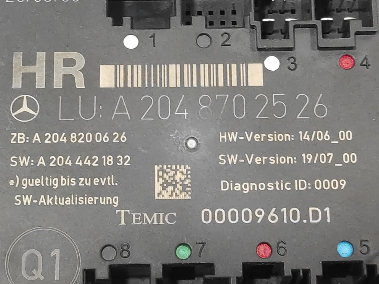 Modulo Electronico para Mercedes-Benz Clase C (W204) Berlina