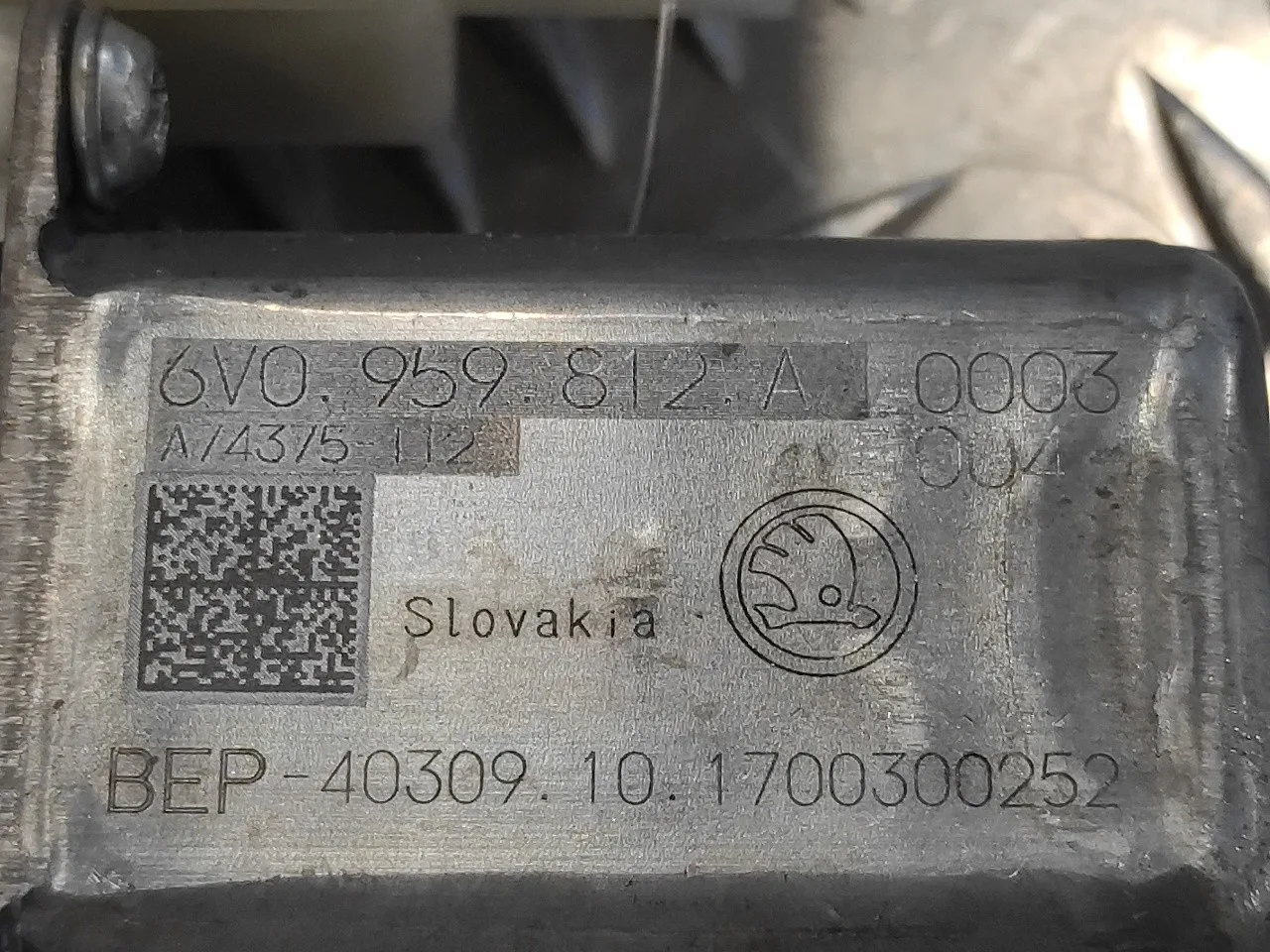 Elevalunas Trasero Derecho para Skoda Fabia