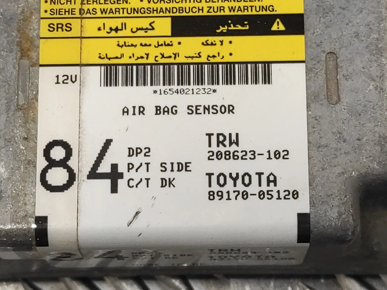 Centralita Airbag para Toyota Avensis Berlina (T25)
