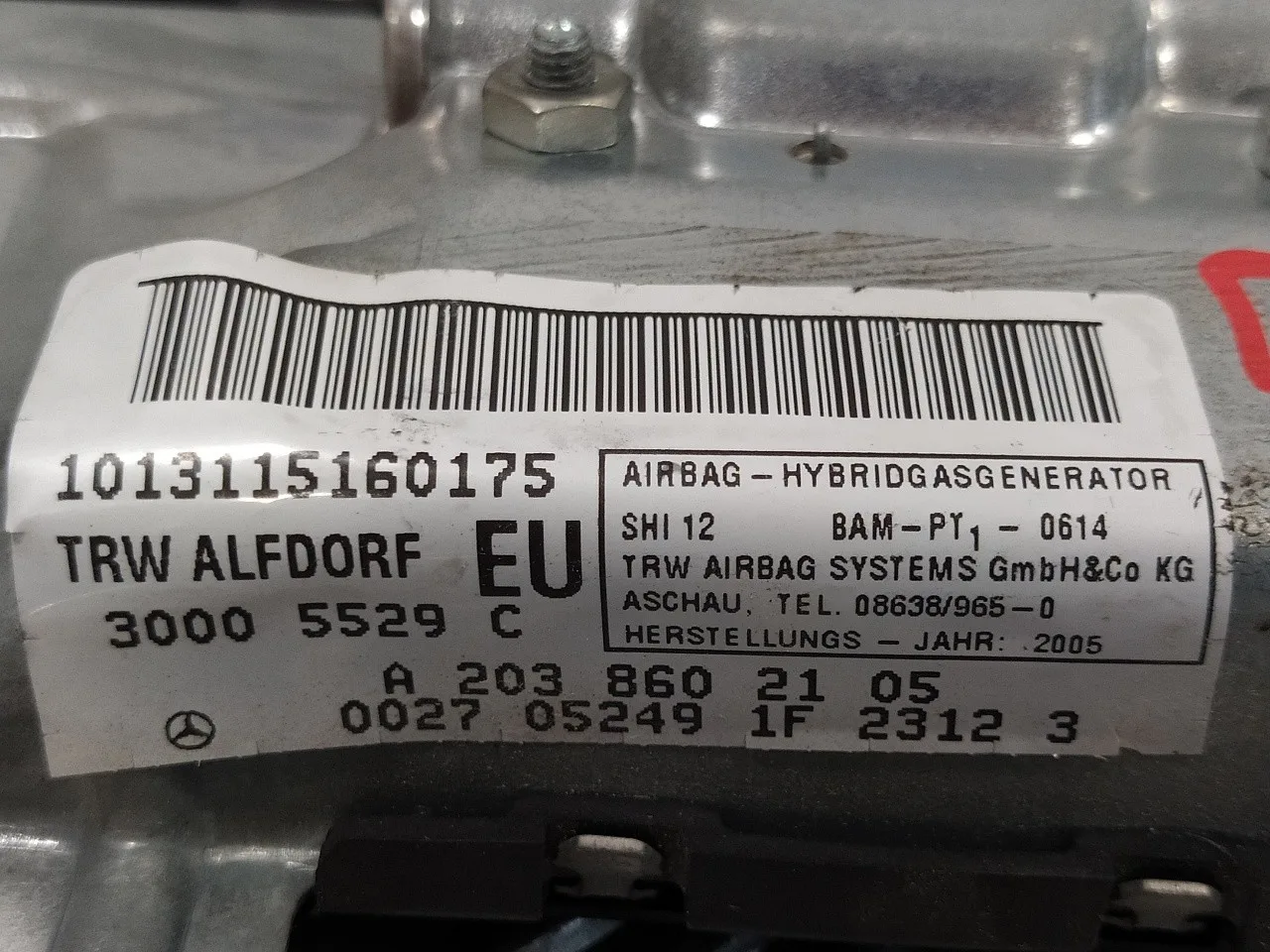 Airbag Lateral Izquierdo para Mercedes-Benz Clase C (W203) Sportcoupe