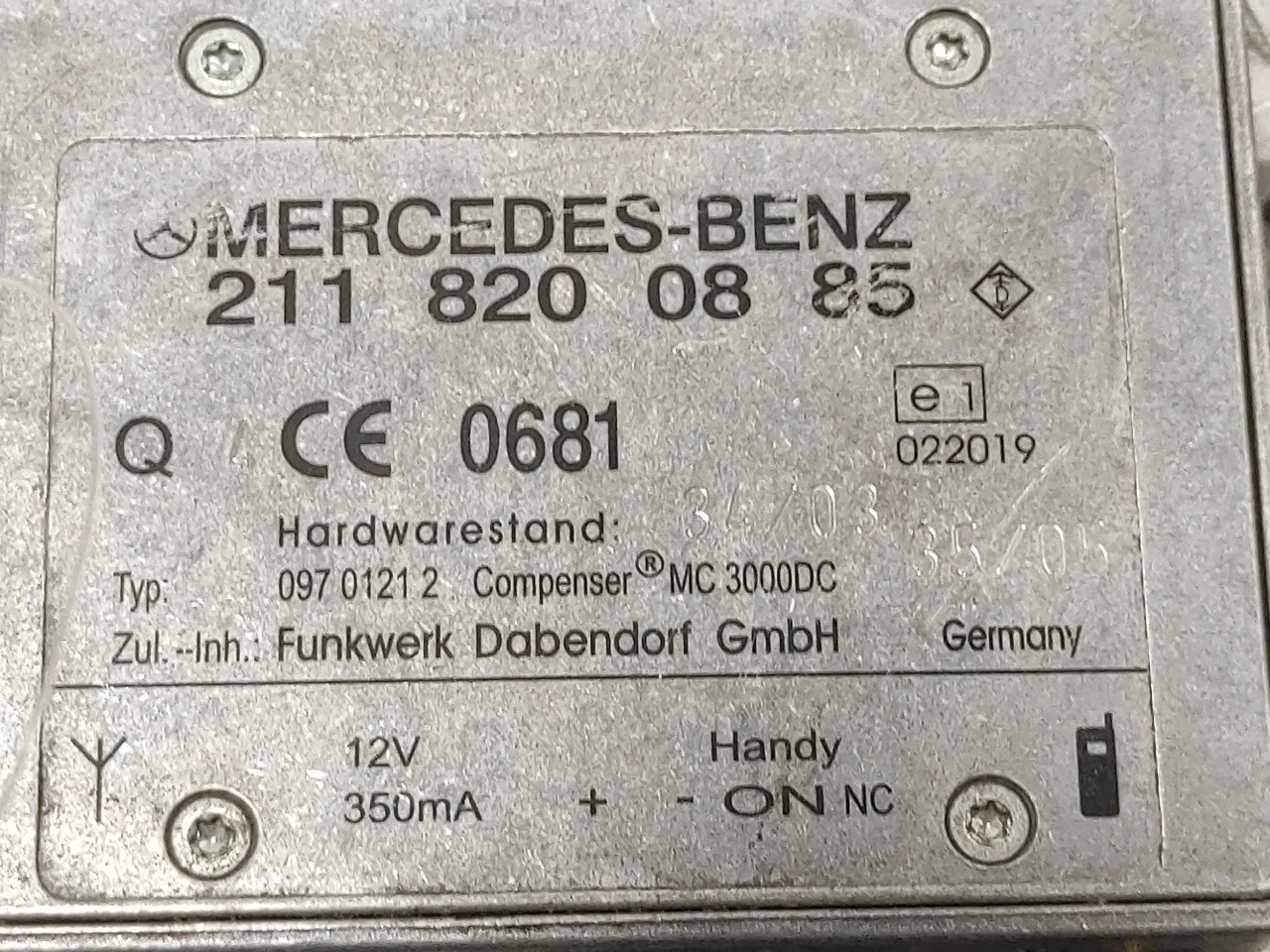 Modulo Electronico para Mercedes-Benz Clase C (W203) Sportcoupe