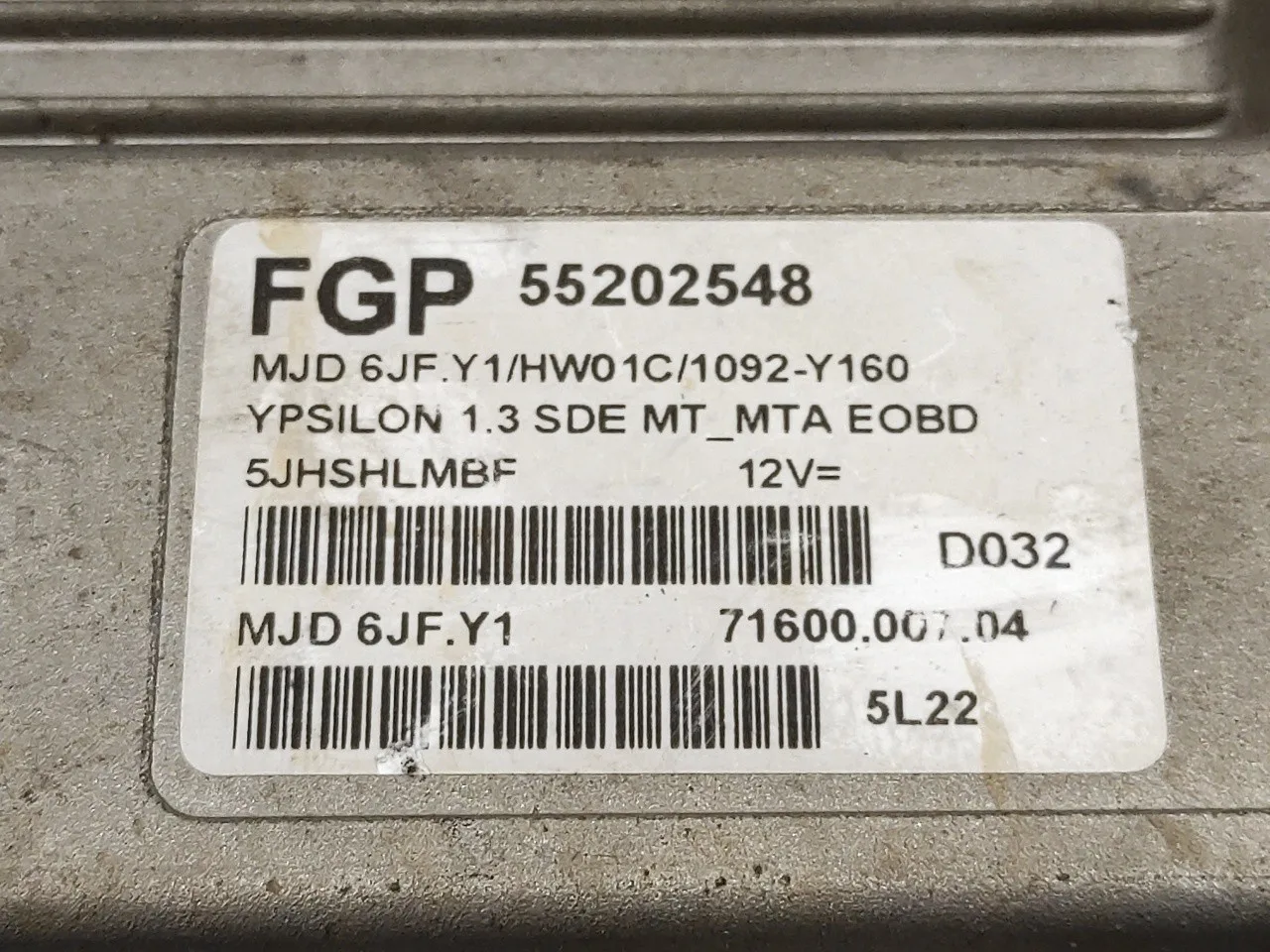 Centralita Motor Uce para Lancia Ypsilon (101)