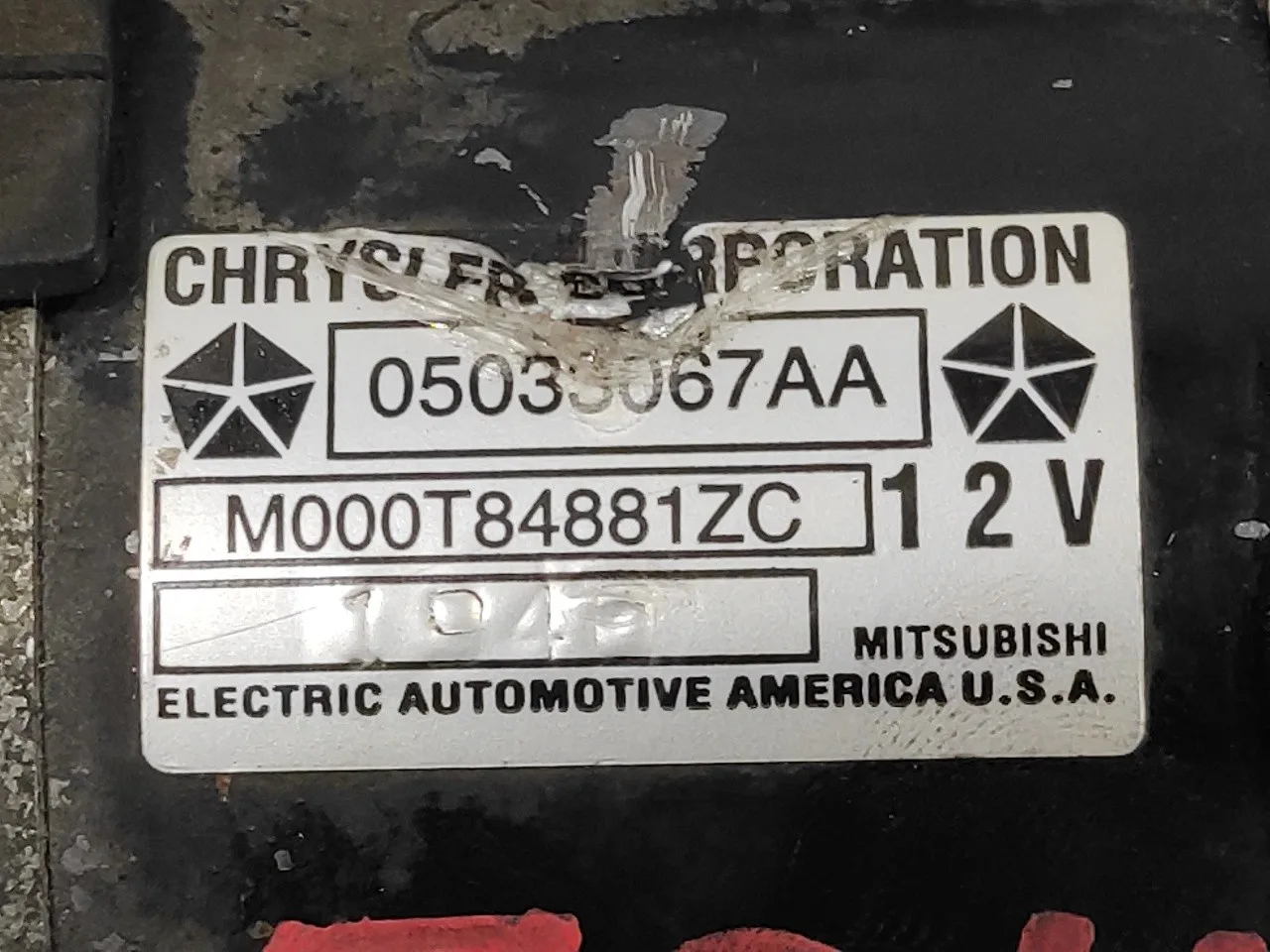 Motor Arranque para Chrysler Pt Cruiser (Pt)