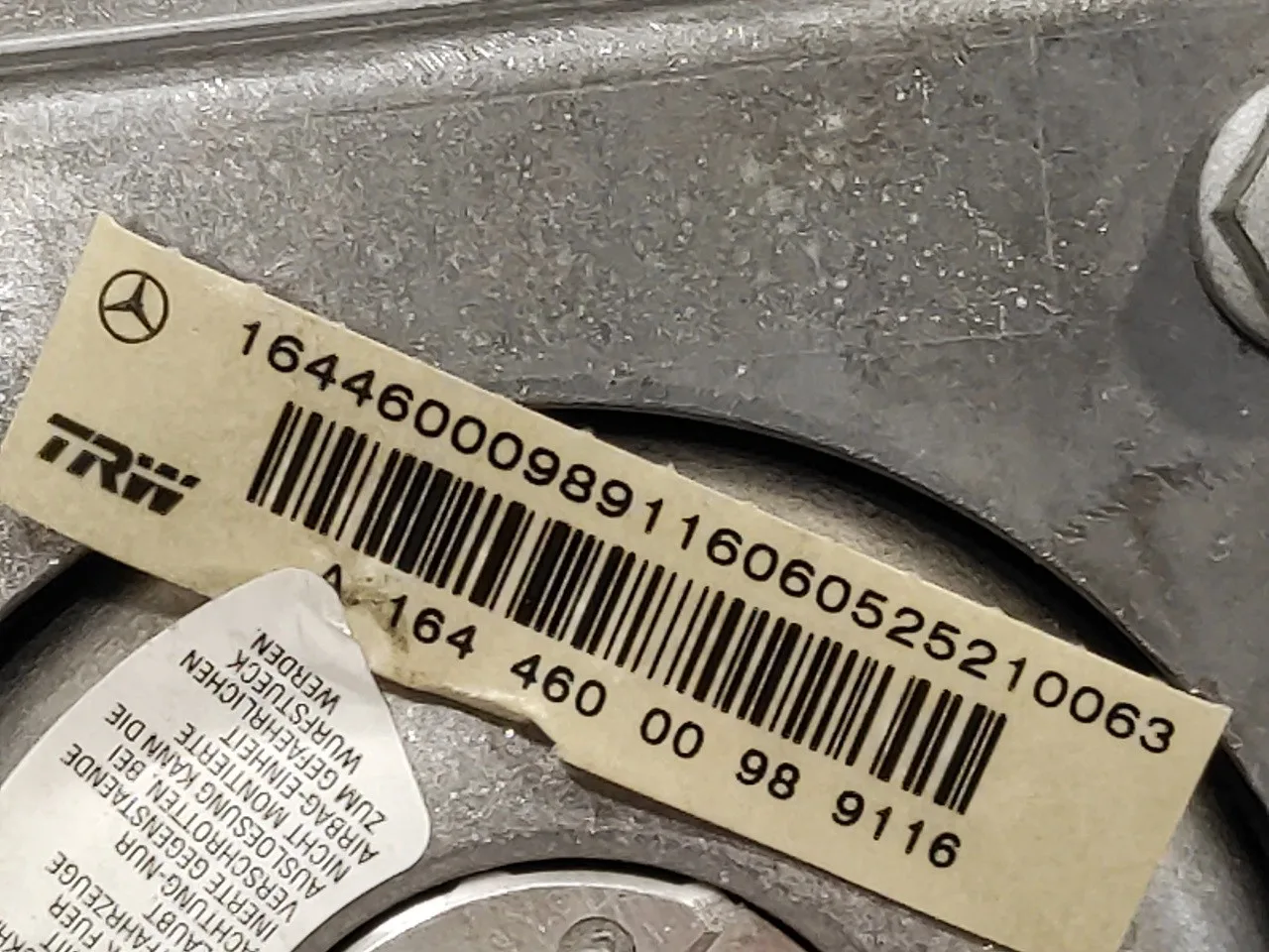 Airbag Delantero Izquierdo para Mercedes-Benz Clase M (W164)