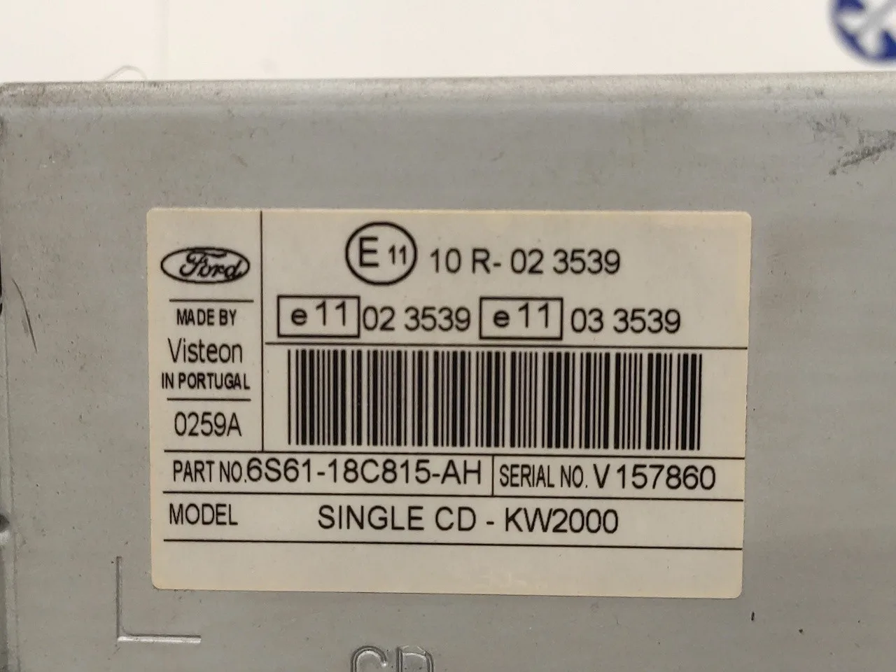 Sistema Audio / Radio Cd para Ford Fiesta (Cbk)