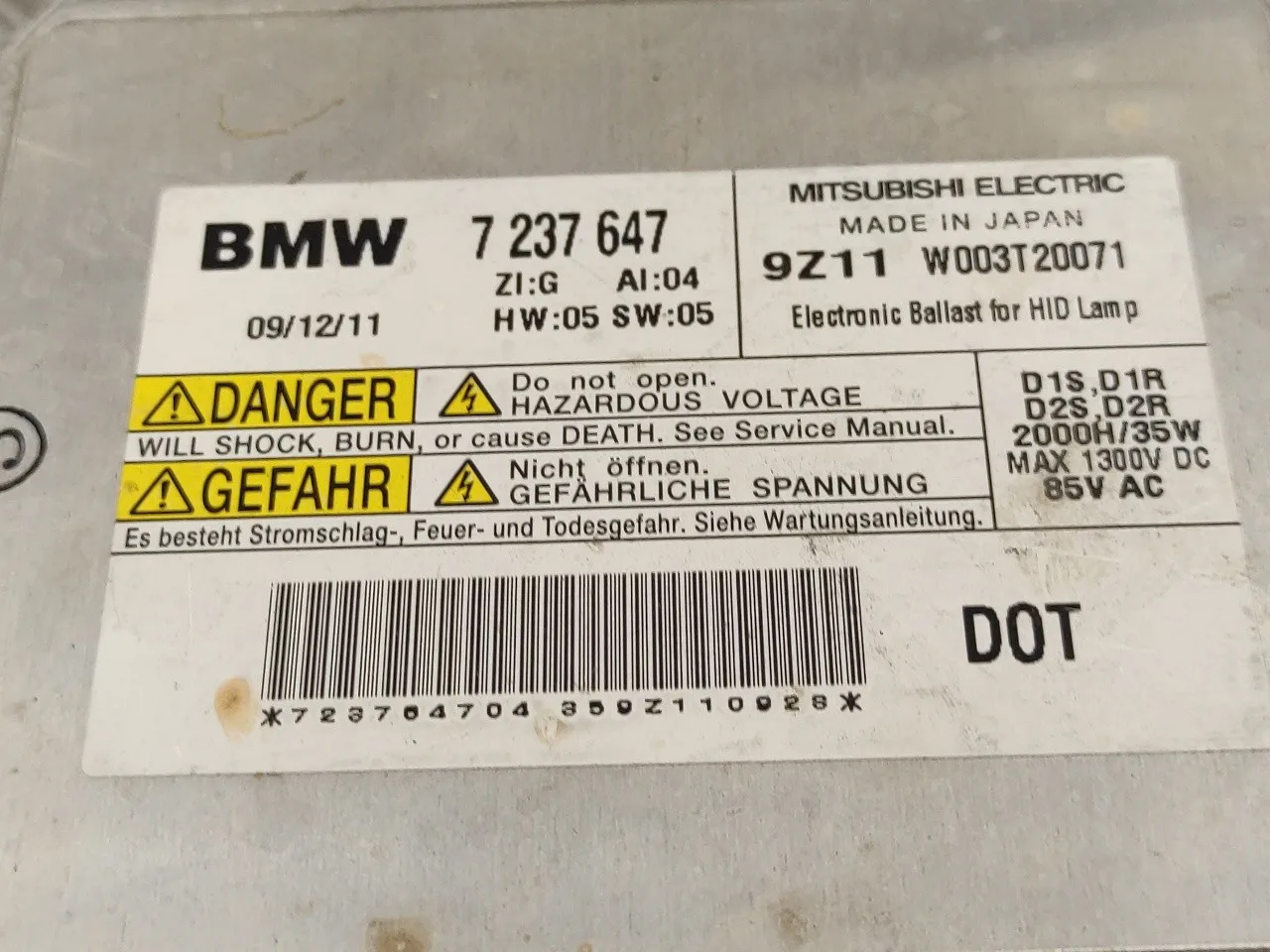 Centralita Faros Xenon para Bmw X1 (E84)