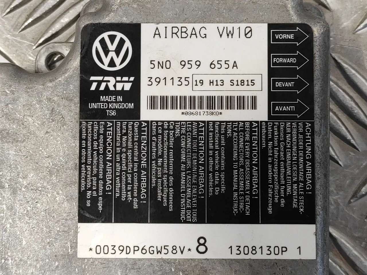 Centralita Airbag para Seat Leon (1P1)