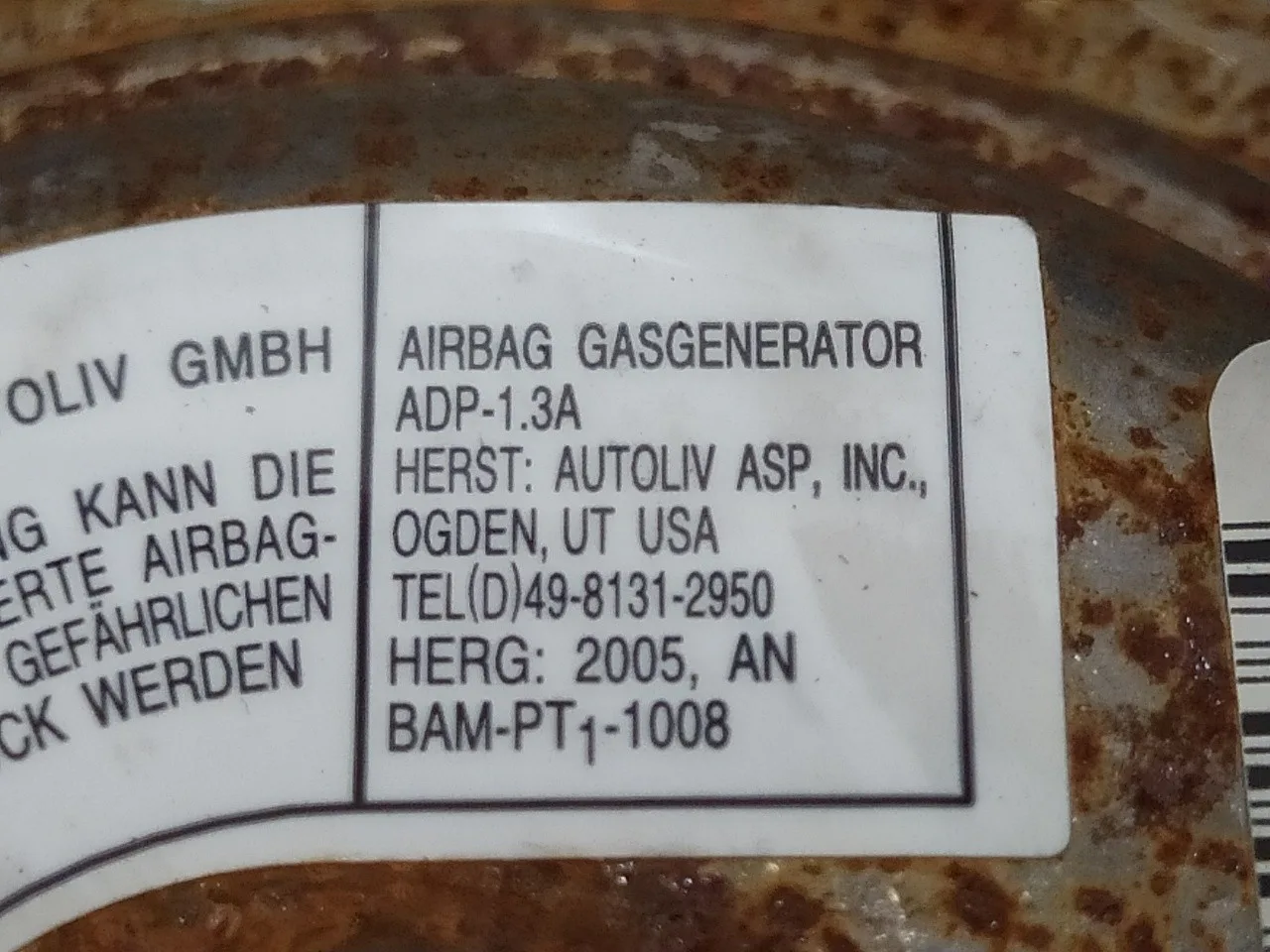 Airbag Delantero Izquierdo para Mazda 3 Berlina (Bk)