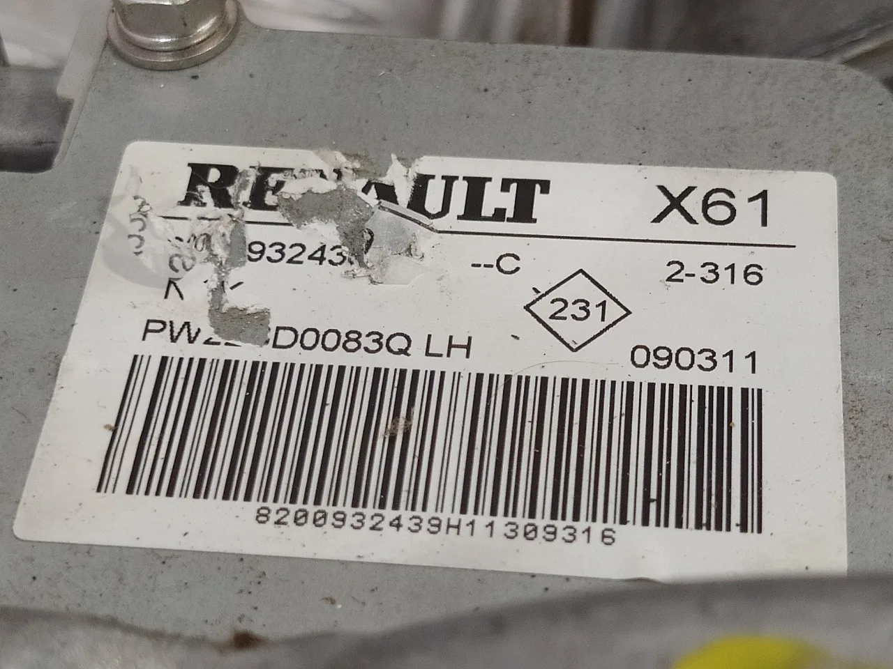 Columna Direccion para Renault Kangoo