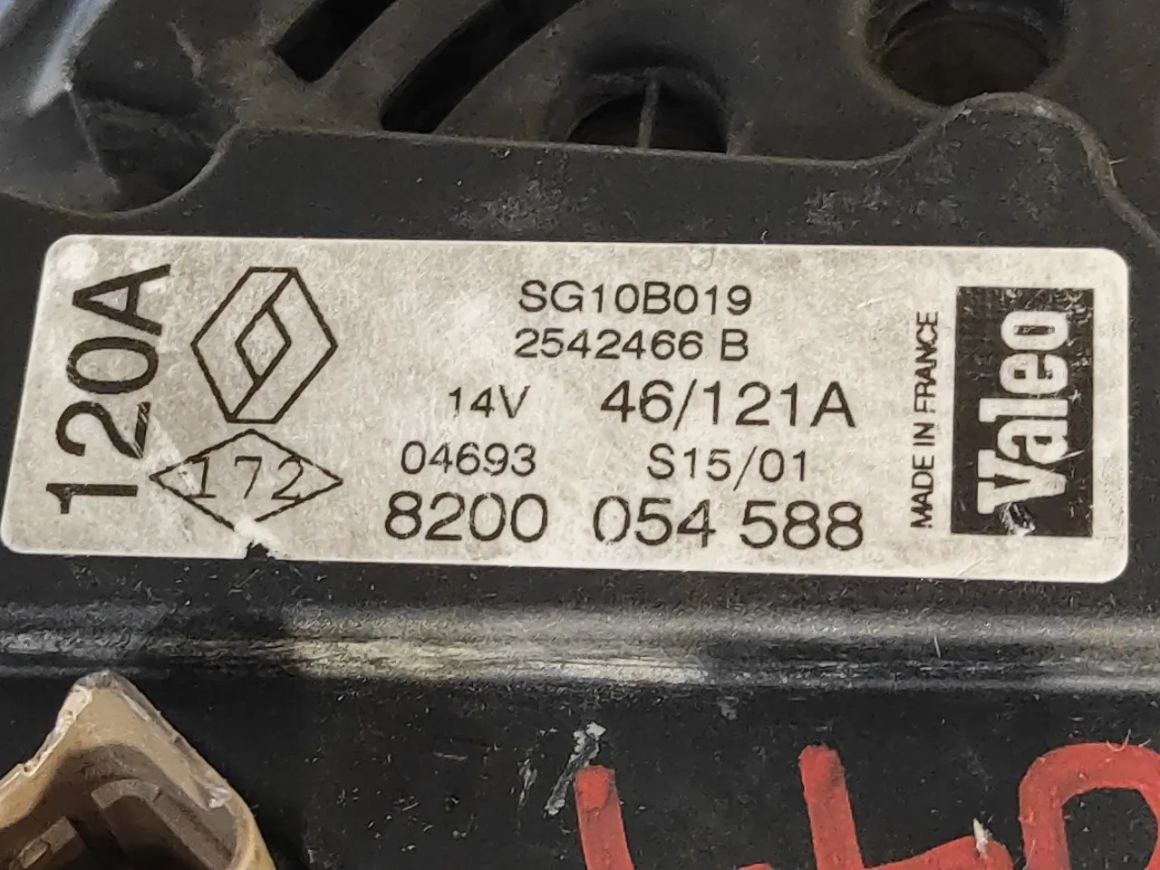 Alternador para Renault Scenic Rx4 (Ja0)