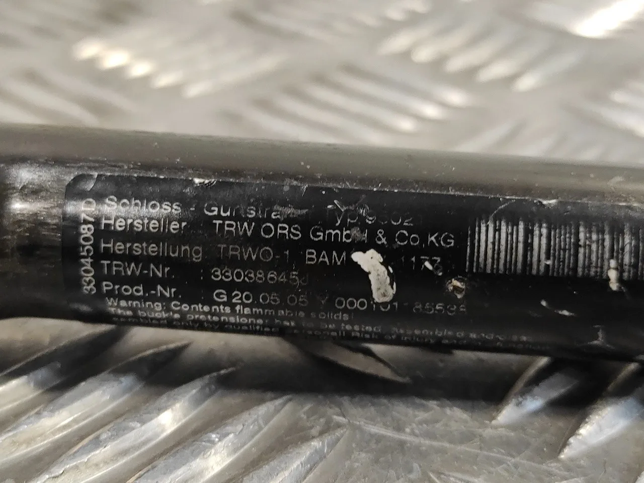 Pretensor Cinturon Delantero Derecho para Mercedes-Benz Clase M (W164)