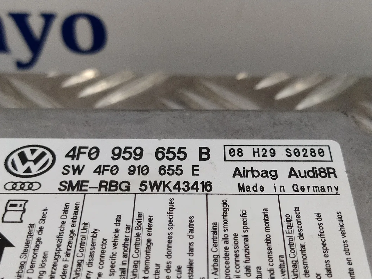 Centralita Airbag para Audi A6 Berlina (4F2)