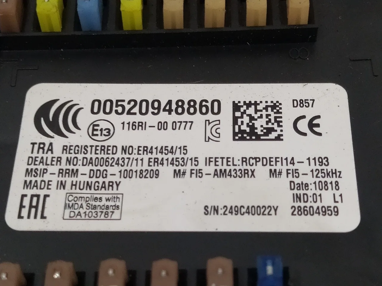 Caja Reles / Fusibles para Fiat Tipo Ii (357) Berlina