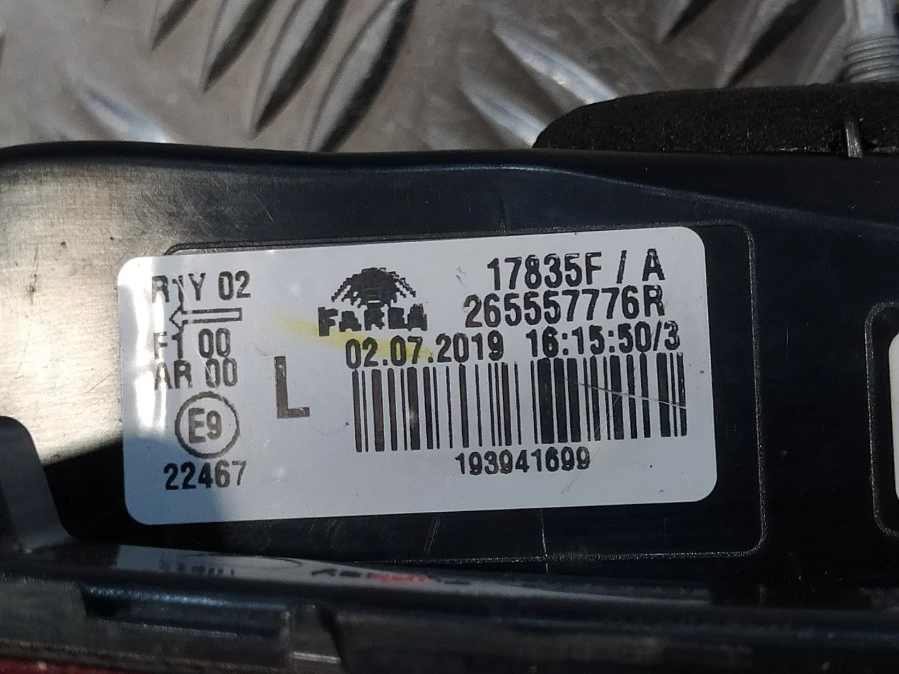 Piloto Trasero Izquierdo Interior para Renault Clio V