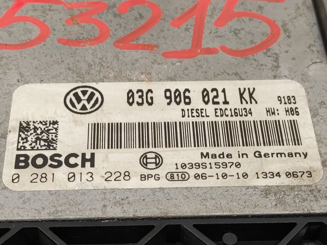 Centralita Motor Uce para Volkswagen Golf V Berlina (1K1)