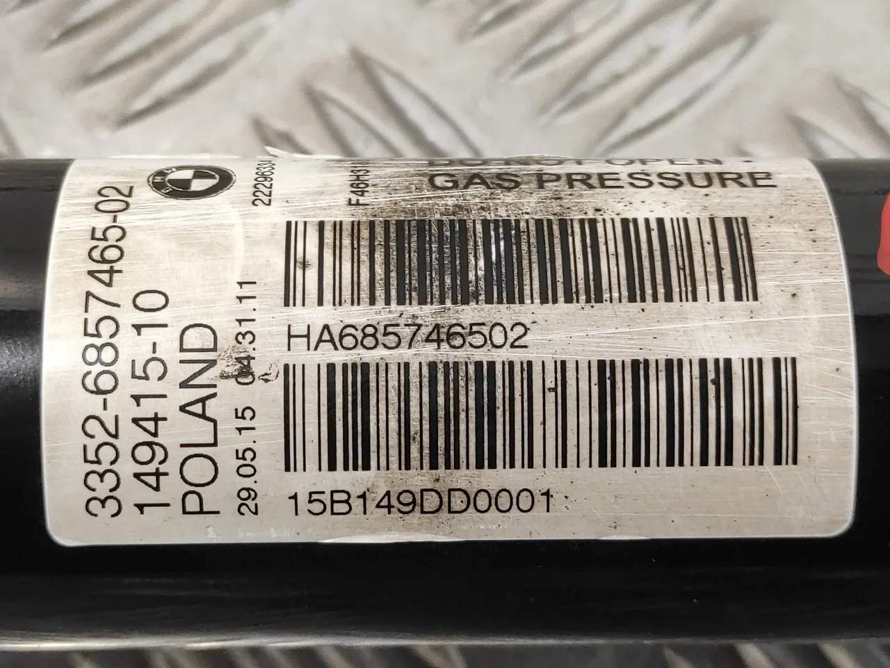 Amortiguador Trasero Derecho para Bmw Serie 2 Gran Tourer (F46)