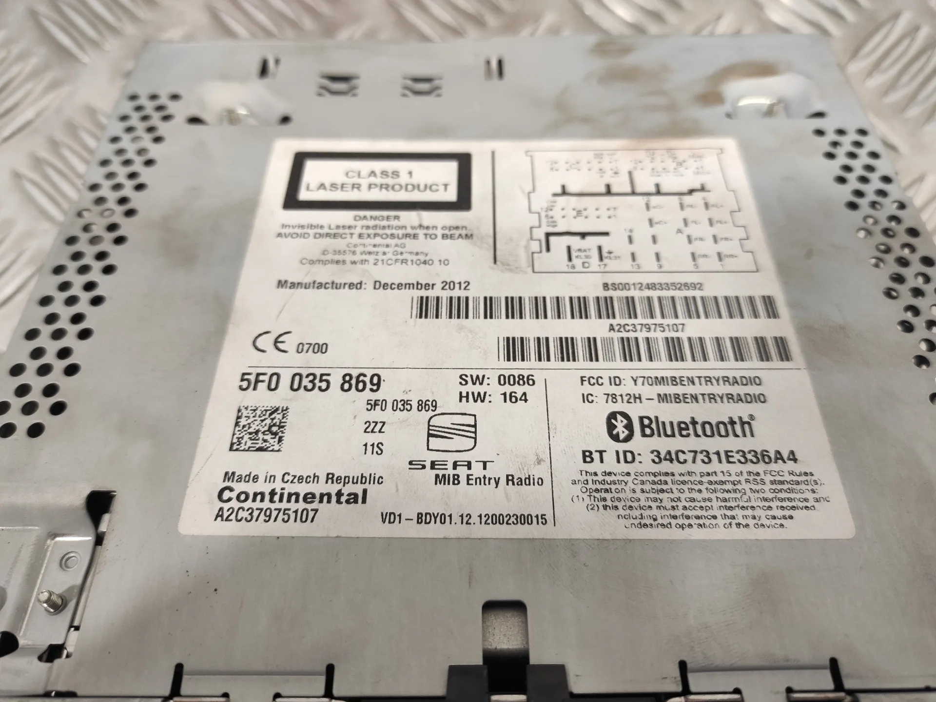 Sistema Audio / Radio Cd para Seat Leon (5F1)