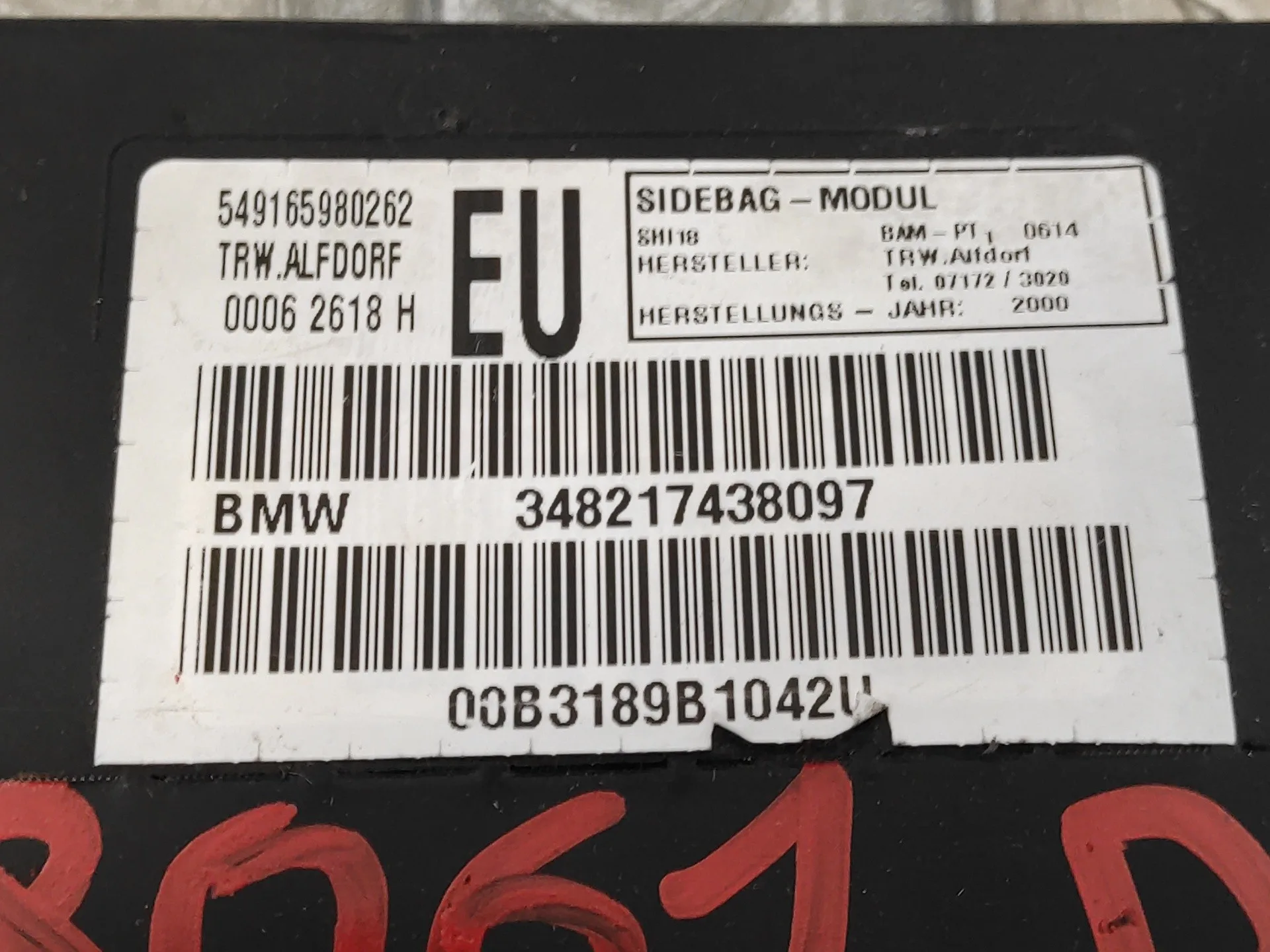 Airbag Lateral Delantero Derecho para Bmw Serie 3 Berlina (E46)