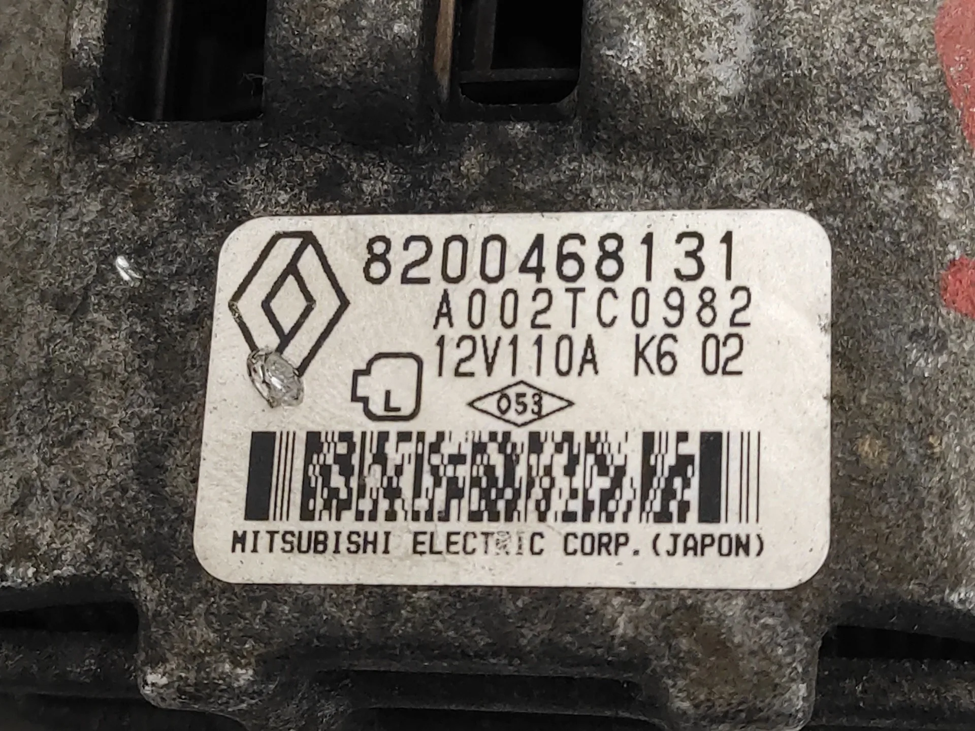 Alternador para Renault Kangoo (F/Kc0)