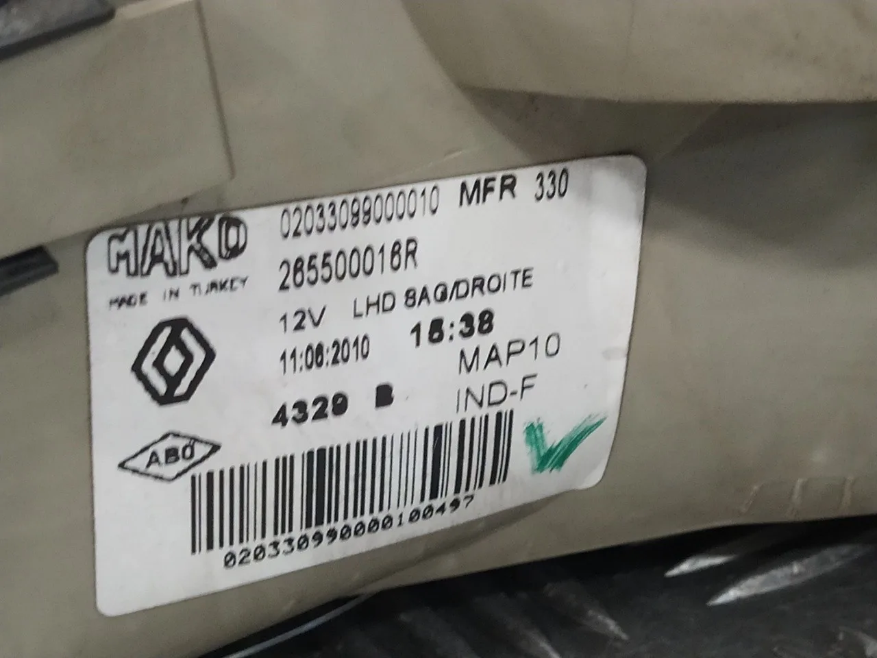 Piloto Trasero Derecho para Renault Fluence