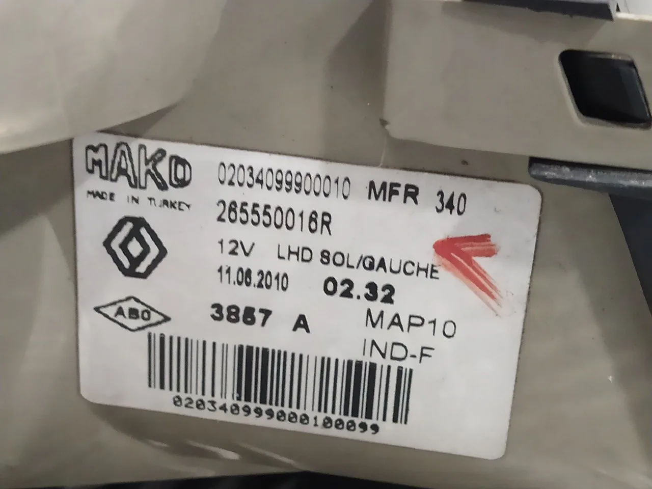 Piloto Trasero Izquierdo para Renault Fluence