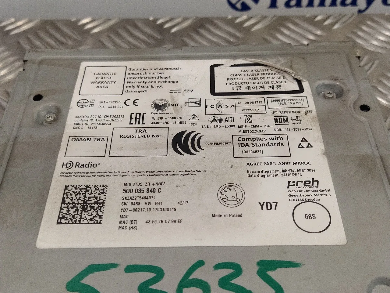 Sistema Audio / Radio Cd para Skoda Fabia