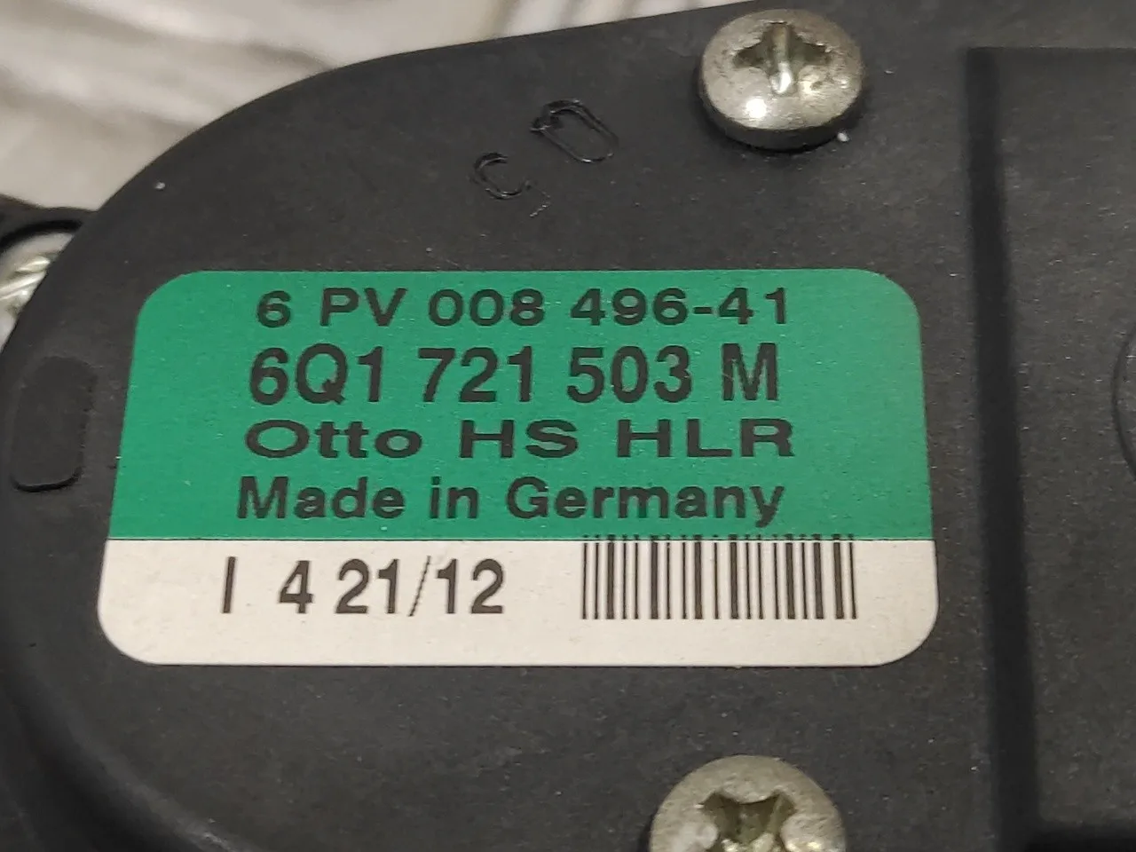 Potenciometro Pedal para Skoda Fabia (5J2 )