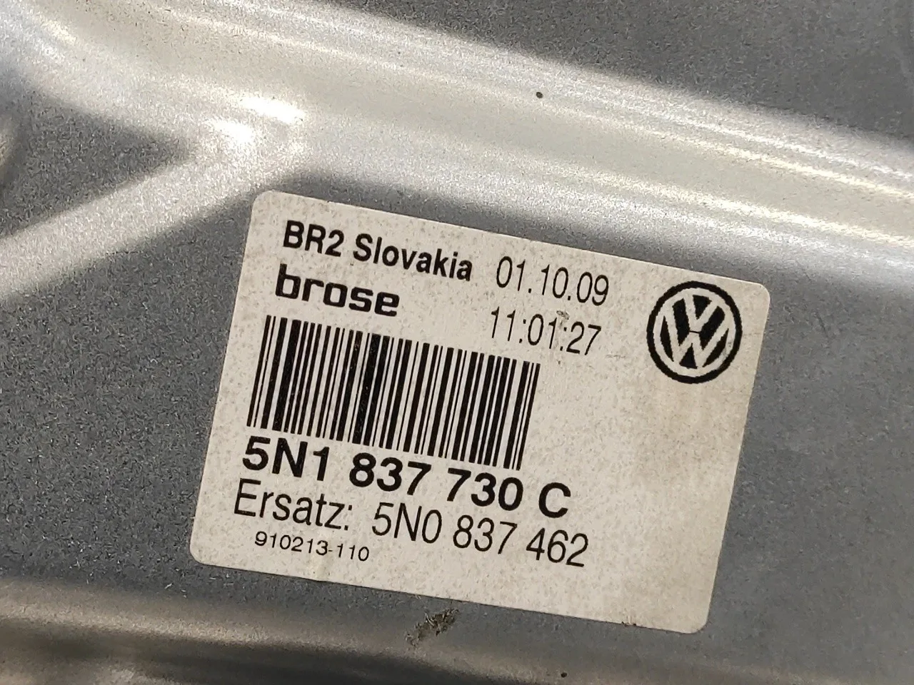 Elevalunas Delantero Derecho para Volkswagen Tiguan (5N1)