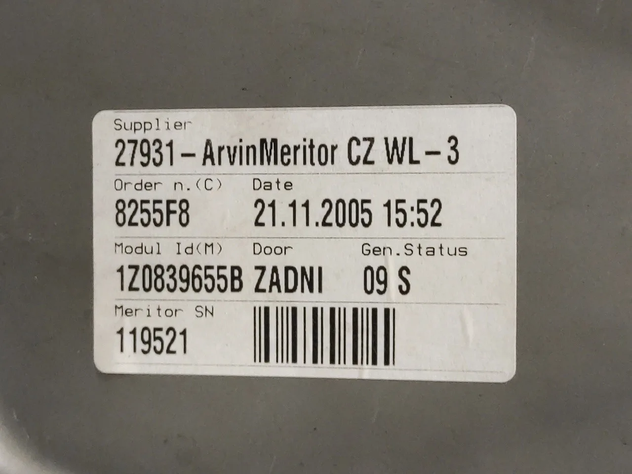 Elevalunas Trasero Izquierdo para Skoda Octavia Combi (1Z5)