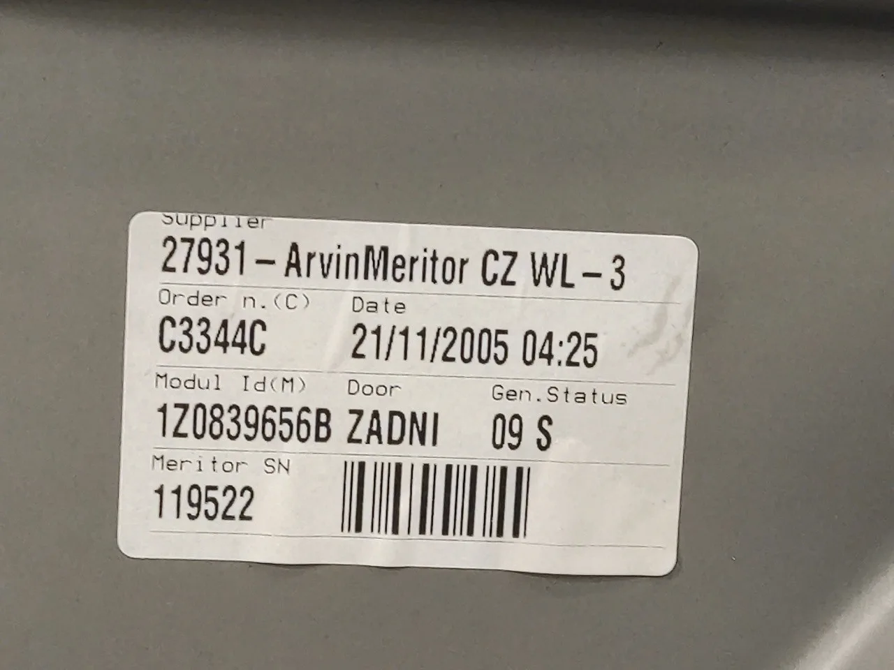 Elevalunas Trasero Derecho para Skoda Octavia Combi (1Z5)