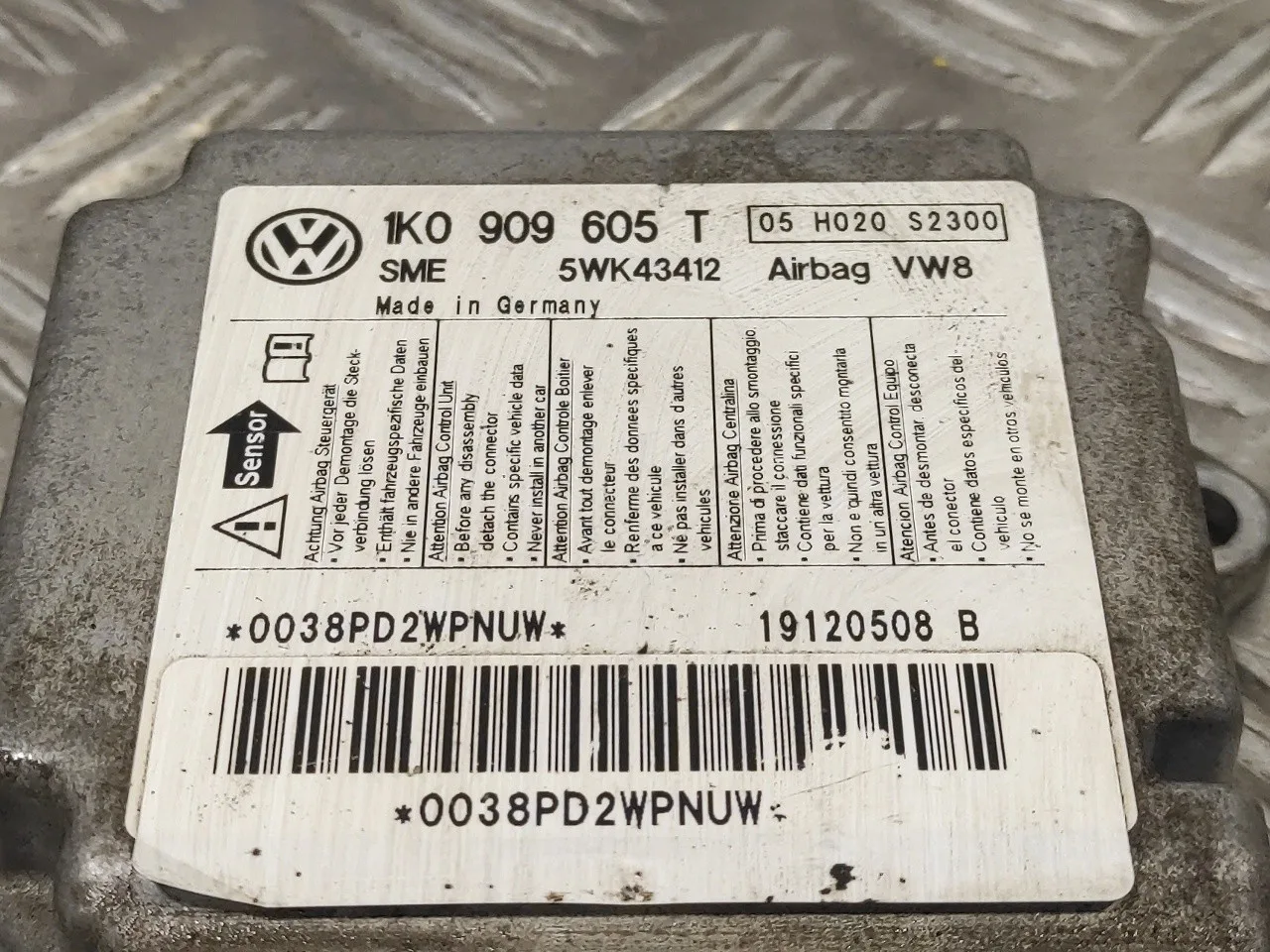 Centralita Airbag para Seat Altea (5P1)