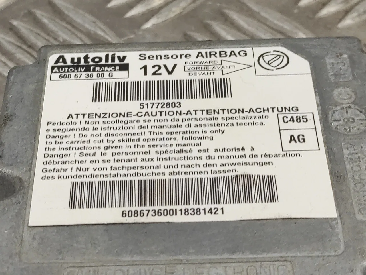 Centralita Airbag para Fiat Doblo (119)