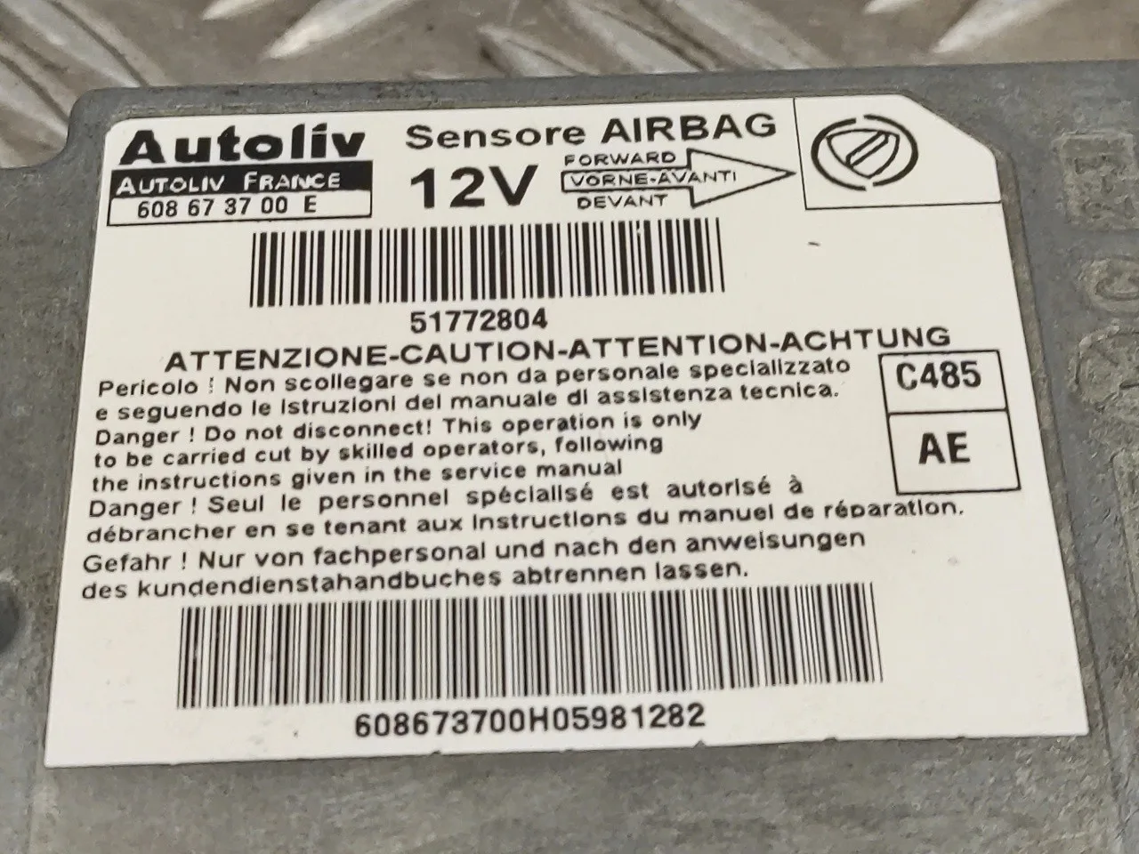 Centralita Airbag para Fiat Doblo (119)