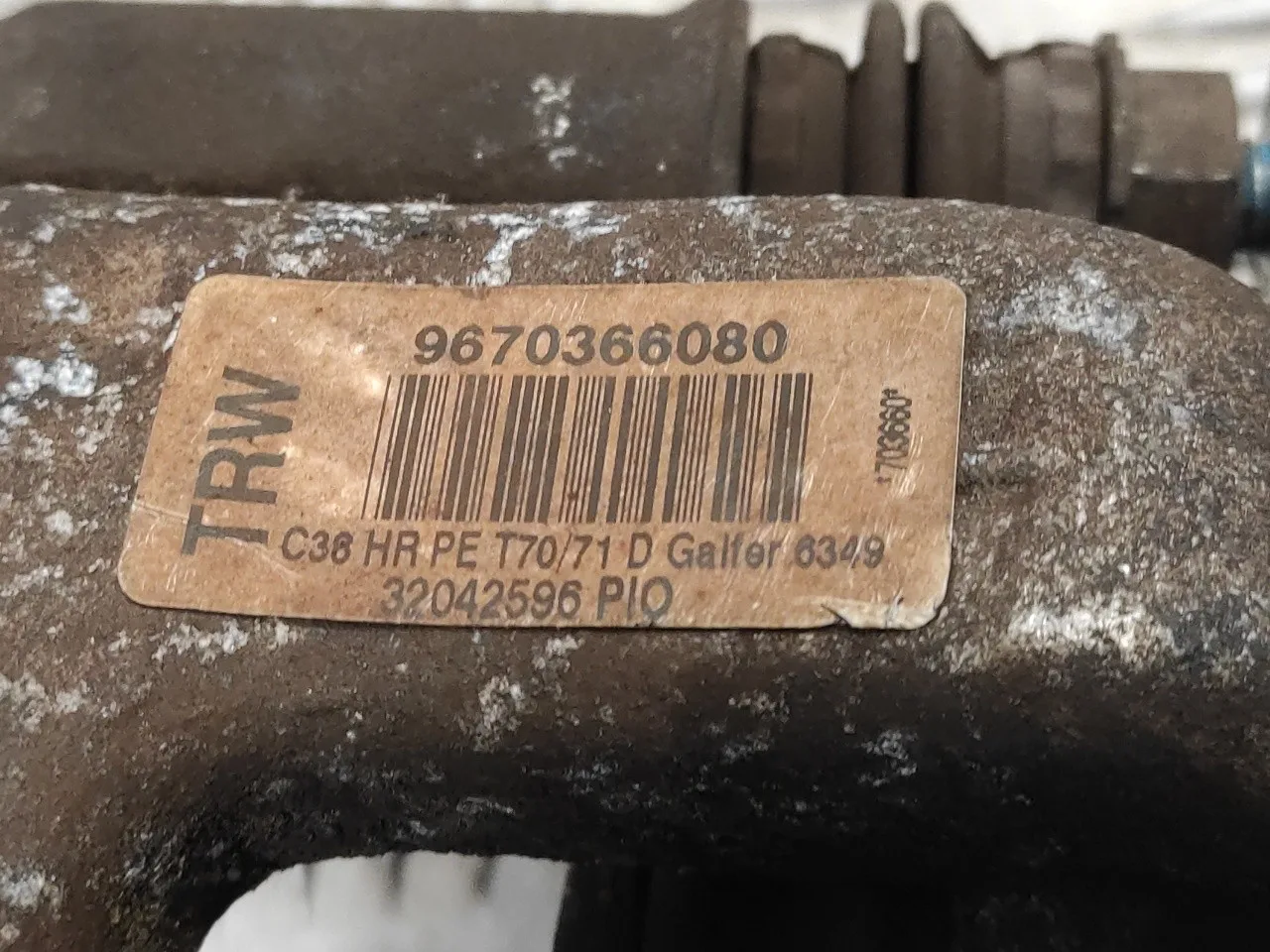 Pinza Freno Trasera Derecha para Peugeot 308