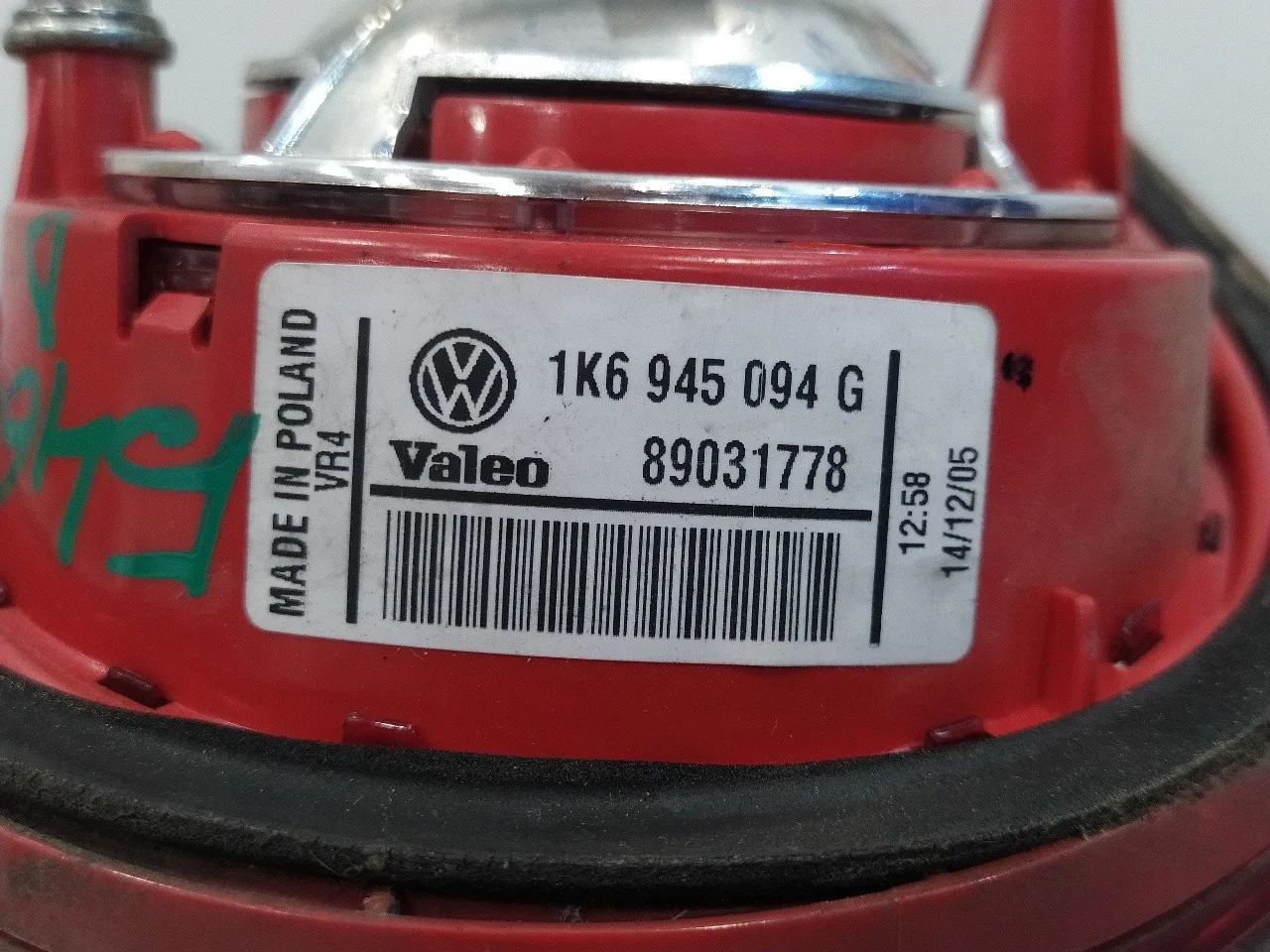Piloto Trasero Derecho Interior para Volkswagen Golf V Berlina (1K1)