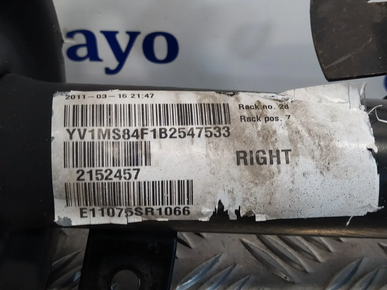 Amortiguador Delantero Derecho para Volvo S40 Berlina