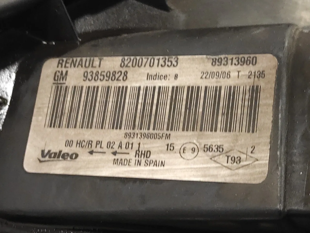 Faro Derecho para Renault Trafic Combi (Ab 4.01)