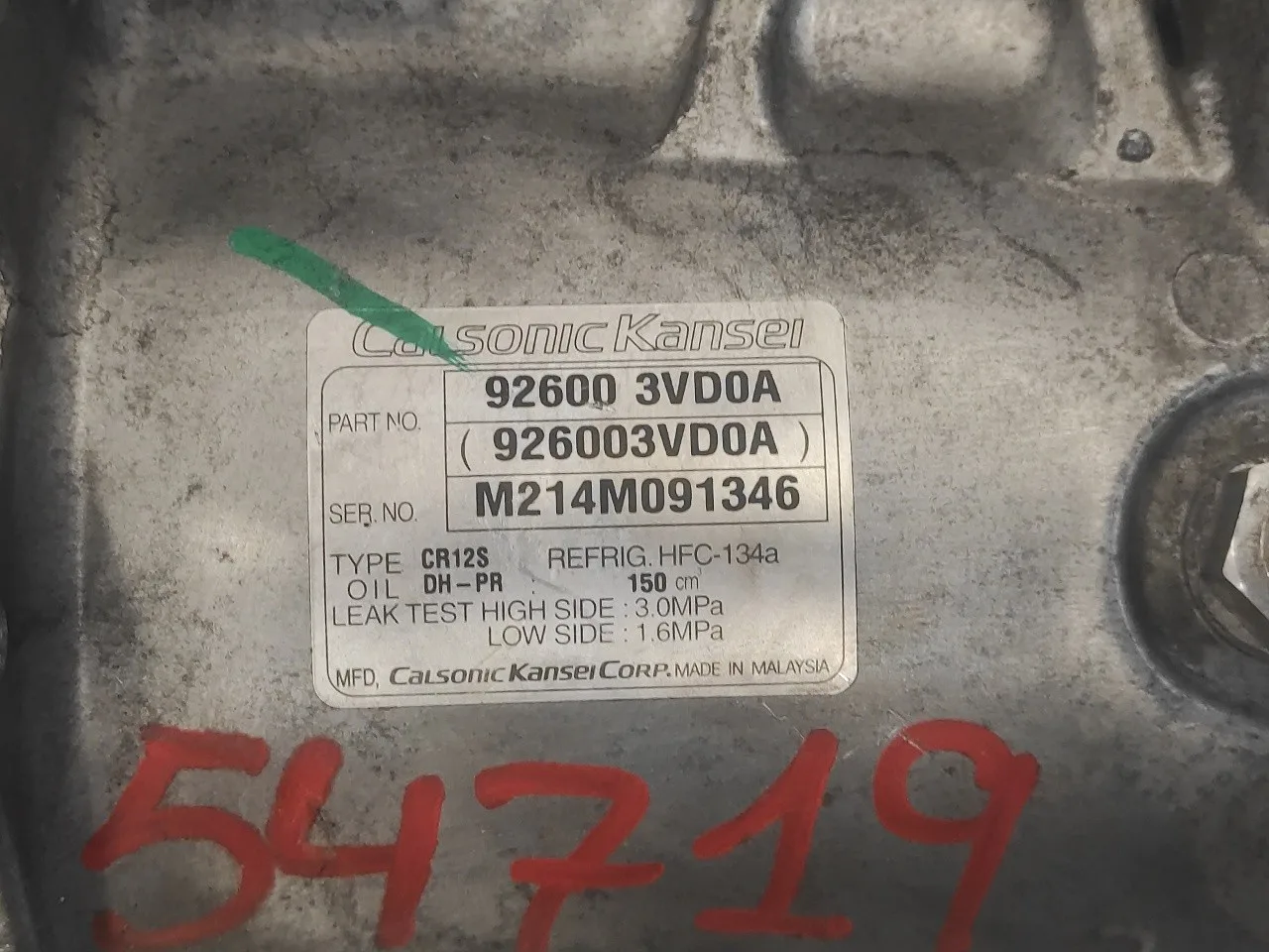 Compresor Aire Acondicionado para Nissan Nv 200 (M20)
