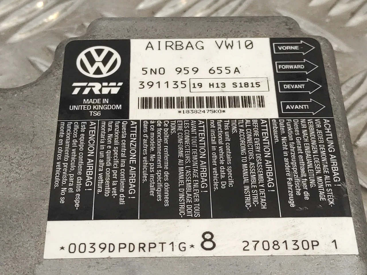 Centralita Airbag para Seat Leon (1P1)